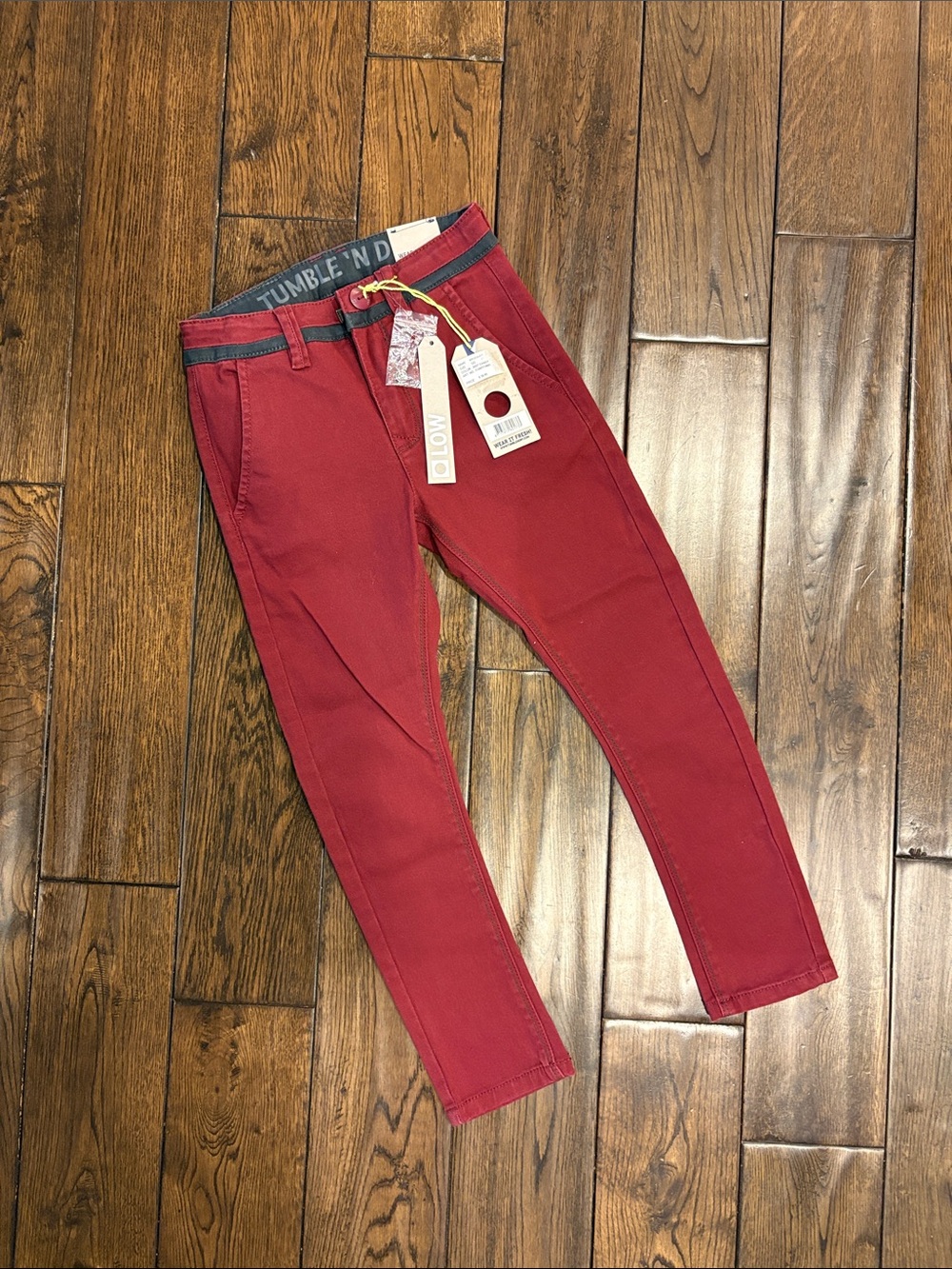 NWT Tumble & Dry Boutique Brand Boy’s Burgundy/Red Slim Chinos